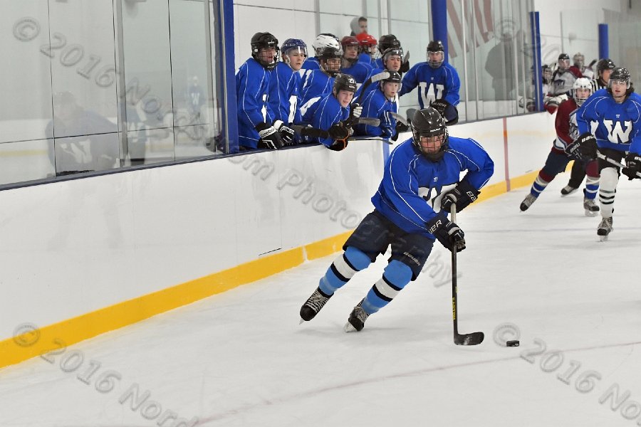 Wheaton College Men\'s Ice Hockey vs Middlesex Community College. - Photo By: KEITH NORDSTROM
